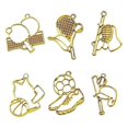 thumbnail image 1 of 6 Pcs/set For Cat Sport Flower Shape Metal Frame Diy Resin Molds Crystal Epoxy U, 1 of 4