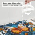 thumbnail image 5 of Sikiie Spring Butterfly Flowers Dish Drying Mat, Kitchen Counter Mat, Self Drying Mat for Kitchen Counter Dish Drying Pad ,for Dishes, Utensils, Pots and Pans(24" x 18"), 5 of 7