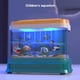 thumbnail image 3 of Mini acuario Artificial eléctrico, simulación de pecera, mundo submarino, pesca magnética, juguetes interactivos, juguete de acuario para bebés, 3 of 3