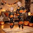 thumbnail image 5 of Family Matching Halloween Pajamas Set Ghost Bat Long Sleeve Horror Pjs Spider Web Skull Crew Neck Spooky Pajamas, Kids:8 Years, 5 of 9