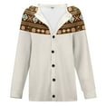 thumbnail image 3 of TINZ Cardigan Veste Style Ethnique Imprimé pour Femmes Veste d'Automne et d'Hiver pour Femmes Long Cardigan Léopard pour Femmes Cardigan à Franges pour Femmes Chandail Cardigan, 3 of 4