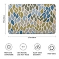 thumbnail image 3 of Blue Leaf and Vine Pattern Bathroom Rugs Mat,Non Slip Microfiber Bathroom Rug,Rubber Backing,Soft Bathroom Mats for Bathroom Floor,Tub and Shower,17x27in(43x68cm), 3 of 5