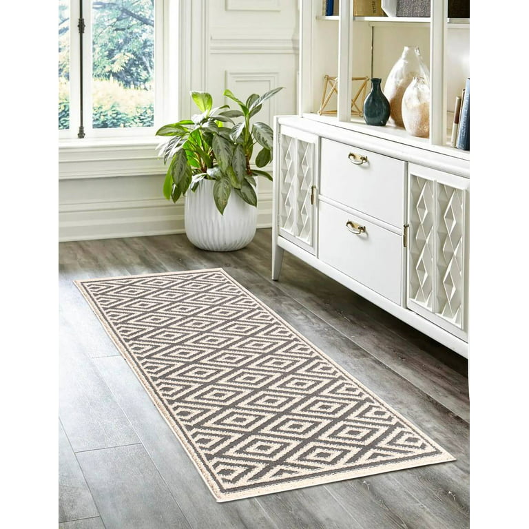 Sofihas 2 Piece Kitchen Rug Set 59in x 24in x 35in x 24in Kitchen Floor Mats 100% Polypropylene Farmhouse Washable Kitchen Rugs and Mats with Non Skid