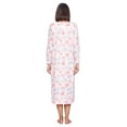 thumbnail image 3 of Casual Nights Women's Long Floral & Lace Henley Nightgown, 3 of 4