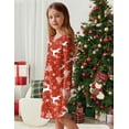 thumbnail image 4 of Oudiya Girls Long Sleeve Nightgowns Soft Print Pajamas Sleepwear Nighties for Kids 4-12, 4 of 6
