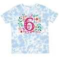 thumbnail image 3 of Inktastic 6th Birthday Flowered 6 Year Old Girl Girls Toddler T-Shirt, 3 of 5