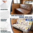 thumbnail image 3 of POLERO Furniture Protector Washable Stretch, Compatible with Camper Motorhome RV Jackknife Sofa Cover(Flowers Pattern), 3 of 7