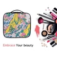 thumbnail image 6 of FORMRS Travel Makeup Bag Large Capacity Train Case Cosmetic Organizer with Adjustable Dividers, Green Mountains, 6 of 8