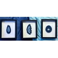 thumbnail image 4 of DINOSAURS ROCK Vivid Blue-Dyed Sliced Brazilian Agate Art in Ebony Wood Shadow Box - 8" x 10", 4 of 10