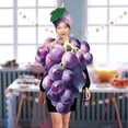 thumbnail image 1 of Disfraz de uva con sombrero, ropa divertida de fruta para presentaciones en escenario y eventos festivos. Niños, 1 of 8