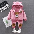 thumbnail image 5 of Esaierr 1-5Y Baby Toddle Winter Clothing Set Clothing Cartoon Padded Bear Three-Piece Boys Girls Fall Winter Tracksuits Set, 5 of 9