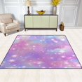thumbnail image 3 of Ryvnso Pink Sky with Stars Area Floor Rugs Soft Non-Slip Large Mats Nursery Carpets 63" x 48", 3 of 7