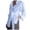 Light Blue, variant on Women's Wrap Blouse Tie Front V Neck Long Sleeve Solid Casual Elegant Loose Work Tops Shirts White L