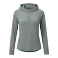 thumbnail image 6 of yillto Womens Yoga Jacket with Hoodie Long Sleeve Lightweight Sun Protection Gym Running Sport Jackets, 6 of 7