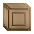 thumbnail image 1 of FASÄDE Coffer Decorative Vinyl 2ft x 2ft Lay in Ceiling Panel in Argent Bronze(5 Pack), 1 of 5