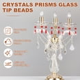 thumbnail image 2 of Uxcell 10-Pack Crystals Prisms Glass Tip Beads, 75mm Replacement Chandelier Teardrop Icicle Drops Hanging Pendants [Dark Red], 2 of 6