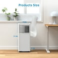 thumbnail image 6 of EastVita 8000 BTU Portable Air Conditioner Unit,Air Conditioner with Remote Control, Cool, Fan and Dry Function,Sleep Mode/24Hrs Timer, Quiet Operation,110-115V,Cools 350 Sq.ft,White, 6 of 7