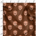 thumbnail image 2 of Soimoi Block Print Printed, Japan Crepe SatinFabric, by The Yard 54 Inch Wide, Decorative Sewing Fabric for Dresses Kimonos Gowns, Brown, 2 of 6