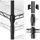 thumbnail image 5 of SONGMICS Estantería de Cocina, Estantería de 5 Niveles, Estante Estrecho, 8 Ganchos, Gabinete de Baño de Pie, Paneles de Plástico PP, Altura Ajustable, Metal, Negro LGR065B01, 5 of 8