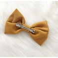 thumbnail image 6 of Styles I Love Toddler Girls Buttons Ruffle Long Sleeve Solid Corduroy Dress with Bow Hair Clip 2pcs Fall Winter Dressy Outfit (Mustard, 4T), 6 of 6