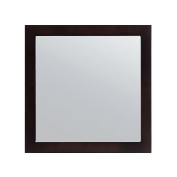 Miseno Mm-Orb30 30" W X 30" H Square Framed Bathroom Wall Mirror - Brown