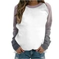 thumbnail image 4 of GigrtiJin Women Long Sleeved Gradient Sweatshirt Plus Size Round Neck Casual Pullover Top Fashion Going out Basic Blouse, 4 of 5