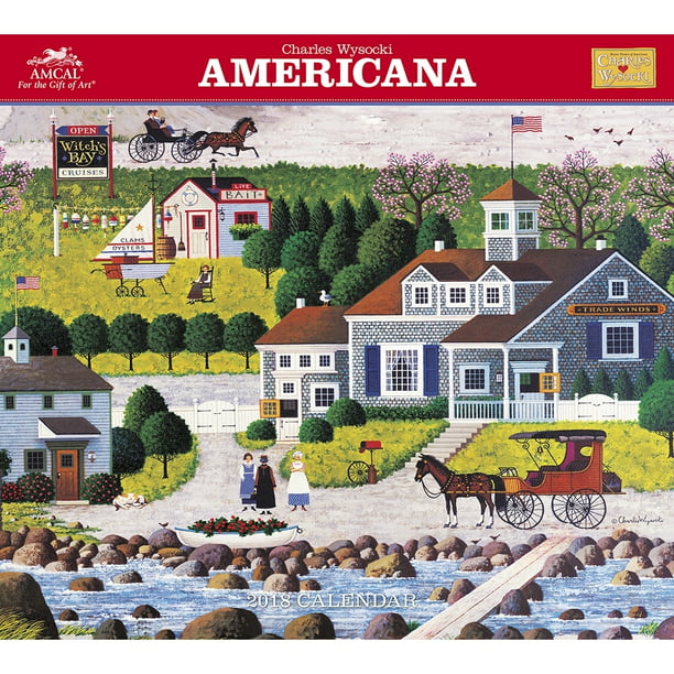 Charles Wysocki Americana Wall Calendar, Wysocki by Calendars Walmart