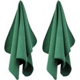 thumbnail image 2 of Ultra Premium Microfiber Kitchen Dish Hand Towel Waffle Weave, 8 Pack (16x28 in, Green), 2 of 5