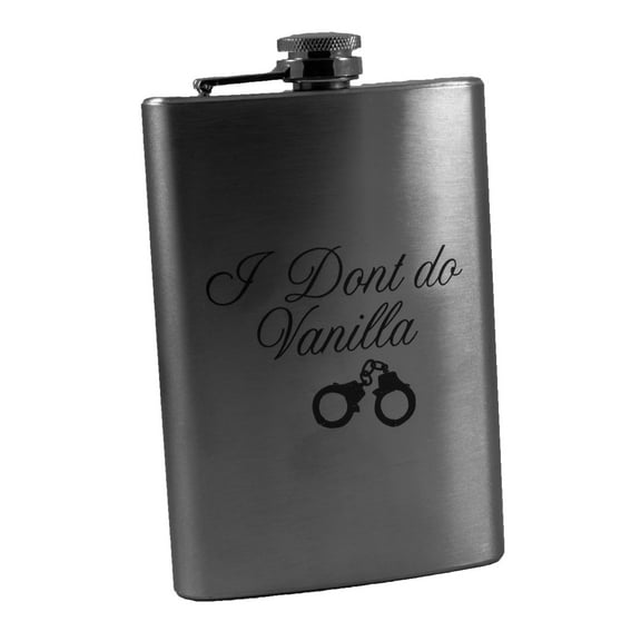 Hip Flask Plus 8oz I Don't Do Vanilla Flask - Leak-Proof & Expressive Design