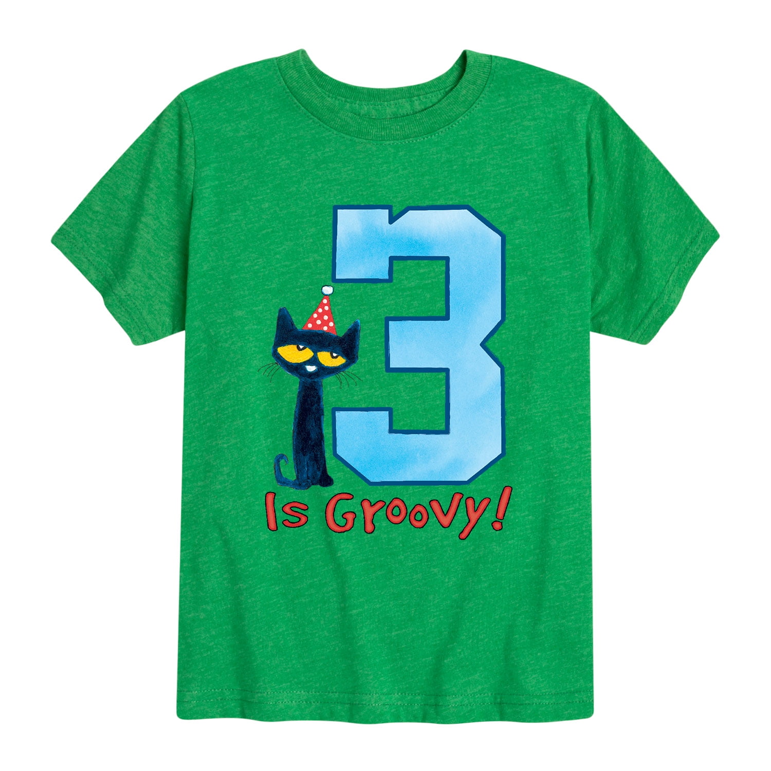 PETE THE CAT Pete The Cat 3Rd Birthday Boys Toddler Short Sleeve TShirt