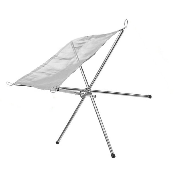 Wosthever Soporte para fogata, soporte plegable para barbacoa, soporte para fuego de acero inoxidable, para acampar al aire libre, soporte para Kits de desorden para acampar Medio