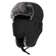 thumbnail image 1 of Máscara de algodón puro, resistente al viento y a la nieve, gorro cálido, engrosamiento completo de lana, gorro de máscara monocromático, protección auditiva para hombres y mujeres, negro, 1 of 5
