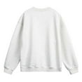 thumbnail image 4 of QHFBli Men's Tall Crewneck Sweatshirt Men's Casual Long Sleeve Pullover Sweatshirt Fashion Loose Fit Zip Detail Hoodless Top Comfortable White L, 4 of 6