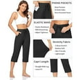 thumbnail image 5 of Chenyin Women's Yoga Capri Pants Loose Soft Leggings Workout Jogger Cropped Pants for Women with Pockets, 5 of 7
