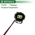 thumbnail image 4 of Arnés de cableado del sensor de temperatura del refrigerante de 2 pines para FORD ASPIRE 1994-1996 No.1580421 ensamblaje de cable de sensor eléctrico 1 Pc 18gauge, 4 of 6
