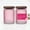 Light Pink / Acacia, variant on Just Cook Pink Textured Glass Canister Storage Containers with Acacia Lids, 500 ml, 2 Pack