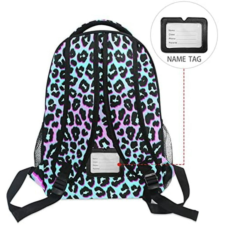 Rainbow leopard backpack sale