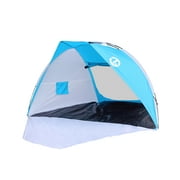 Tahoe Gear Cruz Bay Summer Sun Shelter and Beach Shade Tent Canopy, Blue & White