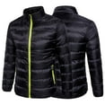 thumbnail image 4 of Men‘s Autumn And Winter Stand Collar Slim Fit Zipper Padded Jacket With Pockets, 4 of 6