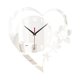 thumbnail image 2 of Reloj de pared con forma de corazón, decoración de pared, reloj decorativo de acrílico para dormitorio y hogar. Plata, 2 of 8