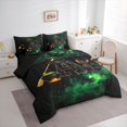 thumbnail image 2 of Manfei Witch Hat 7-Piece Twin Bedding,Halloween Letter A Bedding Comforter Set,Green,Black Reversible, 2 of 7