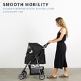 thumbnail image 2 of VIVO Four Wheel Pet Stroller / Cat & Dog Foldable Carrier Strolling Cart Black, 2 of 8