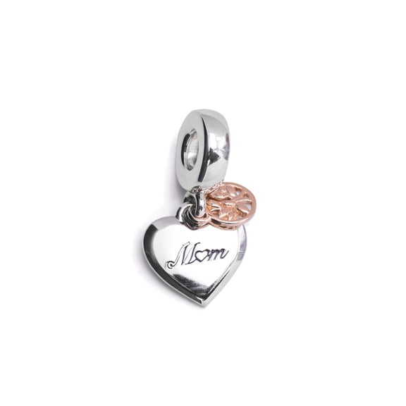 Pandora Two-tone Family Tree & Heart Dangle Charm