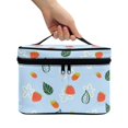 thumbnail image 3 of HELLHERO Strawberry Garden Portable Makeup Cosmetic Bag Organizer with Brush Slots Portable Makeup Case Travel Make Up Organizer Wide Open Portable Pouch Adult, 3 of 6