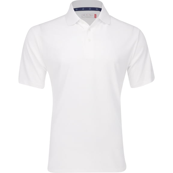 Ben Hogan Solid Ottoman Textured Bright White Shirt Men M