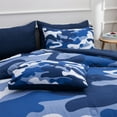 thumbnail image 4 of Btargot 3PCS Blue Camouflage Bedding Comforter Set Queen Boys Girls Camo Ultra Soft Dorm Bed Sets, 4 of 12
