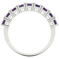 thumbnail image 5 of 2.61 ctw Wedding Band for Women - 14K White Gold Simulated Alexandrite Stackable Eternity Ring, 5 of 6