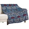 thumbnail image 2 of Vintage Plant Throw Blanket William Morris Art Flower Classic Print Blanket for Sofa Bed Couch Chair Or Dorm 50"x60", 2 of 16