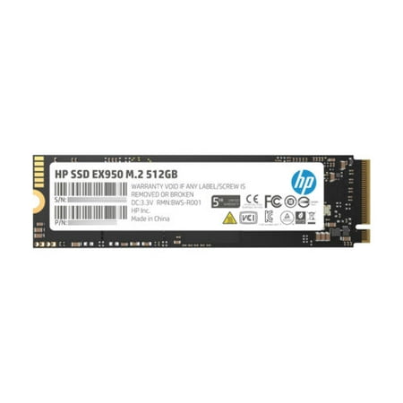 HP 5MS22AA#ABC EX950 512GB M.2 2280 PCIe 3.1 x4 NVMe 3D TLC NAND Internal Solid State Drive (SSD) Max 3500