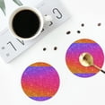 thumbnail image 5 of Bingfone Vintage Holiday Shiny Leather Drinks Coasters with Set of 6,Suitable for Home Kitchen,Coffee Cup Coasters Home Gift, 5 of 9